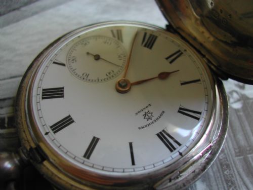 ROTHERHAMS PRE WW1 ROYAL ARTILLERY ISSUE KEYWOUND SILVER HUNTER POCKET WATCH - ADDITIONAL PHOTO 7