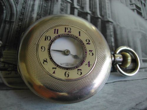 omega military related silver half hunter pocket watch circa 1910 - CATEGORY: ANTIQUE WATCHES - DATED 1910