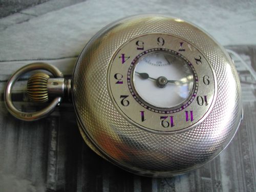 OMEGA MILITARY RELATED SILVER HALF HUNTER POCKET WATCH CIRCA 1910 - ADDITIONAL PHOTO 1