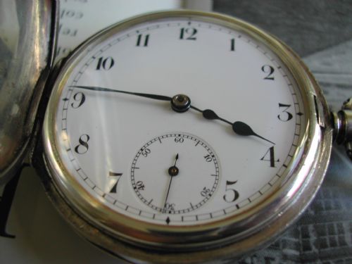 OMEGA MILITARY RELATED SILVER HALF HUNTER POCKET WATCH CIRCA 1910 - ADDITIONAL PHOTO 7