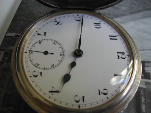 OMEGA MILITARY RELATED SILVER HALF HUNTER POCKET WATCH CIRCA 1910 - ADDITIONAL PHOTO 8