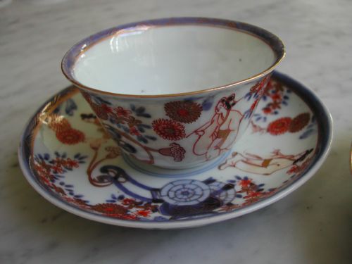 JAPANESE IMARI PAIR OF TEABOWLS AND SAUCERS EARLY 18TH CENTURY - ADDITIONAL PHOTO 10
