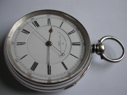 THOMAS RUSSELL SILVER CENTRE SECONDS CHRONOGRAPH NO 83109 LATE VICTORIAN - ADDITIONAL PHOTO 1