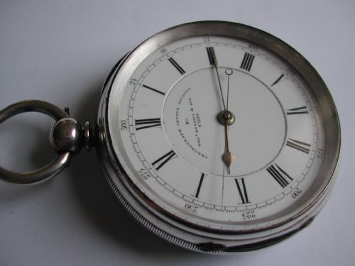 THOMAS RUSSELL SILVER CENTRE SECONDS CHRONOGRAPH NO 83109 LATE VICTORIAN - ADDITIONAL PHOTO 2