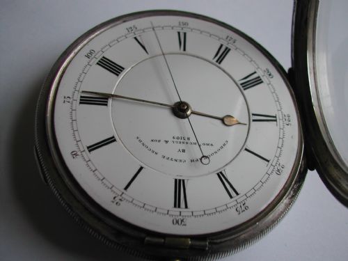 THOMAS RUSSELL SILVER CENTRE SECONDS CHRONOGRAPH NO 83109 LATE VICTORIAN - ADDITIONAL PHOTO 3