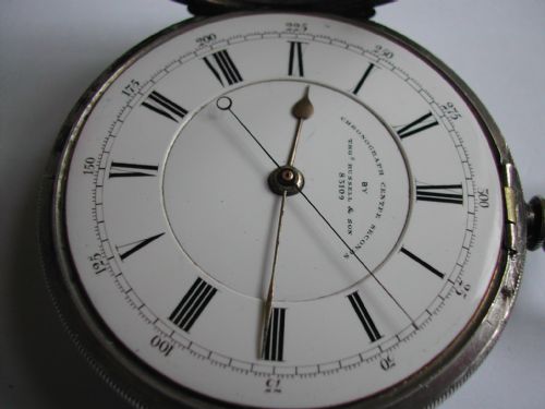 THOMAS RUSSELL SILVER CENTRE SECONDS CHRONOGRAPH NO 83109 LATE VICTORIAN - ADDITIONAL PHOTO 4
