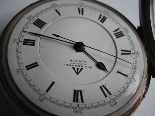 W EHEHARDT BRITISH ROYAL NAVAL ADMIRALTY ISSUED SILVER CASED DECK WATCH NO 609696 DATING TO MAY 1918 - ADDITIONAL PHOTO 5