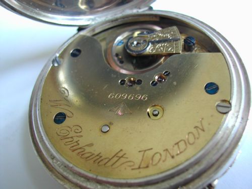 W EHEHARDT BRITISH ROYAL NAVAL ADMIRALTY ISSUED SILVER CASED DECK WATCH NO 609696 DATING TO MAY 1918 - ADDITIONAL PHOTO 14