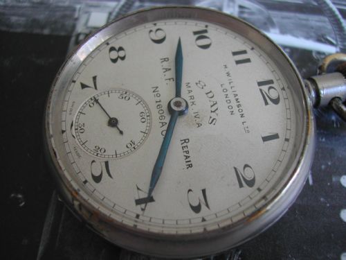VERY RARE WW1 ROYAL FLYING CORPS 8 DAY COCKPIT POCKET WATCH BY H W WILLIAMSON LTD CIRCA 1917 - ADDITIONAL PHOTO 2