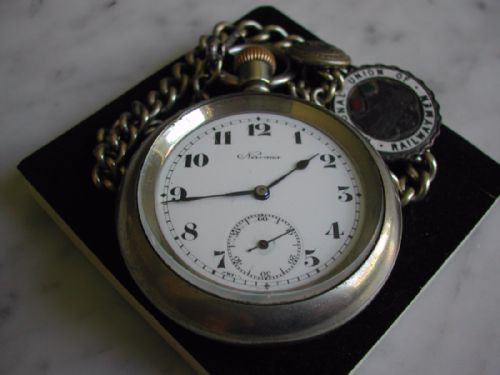 lms london midland scottish station master or guards railway pocket watch by nirvana pre 1948 - CATEGORY: ANTIQUE CLOCKS - DATED 1940