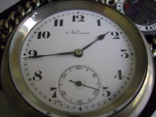 LMS LONDON MIDLAND SCOTTISH STATION MASTER OR GUARDS RAILWAY POCKET WATCH BY NIRVANA PRE 1948 - ADDITIONAL PHOTO 1