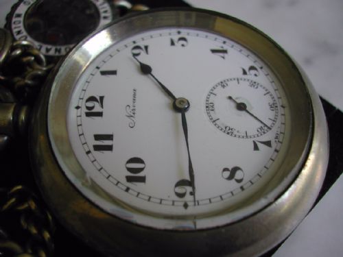 LMS LONDON MIDLAND SCOTTISH STATION MASTER OR GUARDS RAILWAY POCKET WATCH BY NIRVANA PRE 1948 - ADDITIONAL PHOTO 4