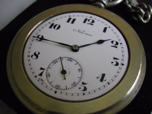 LMS LONDON MIDLAND SCOTTISH STATION MASTER OR GUARDS RAILWAY POCKET WATCH BY NIRVANA PRE 1948 - ADDITIONAL PHOTO 5