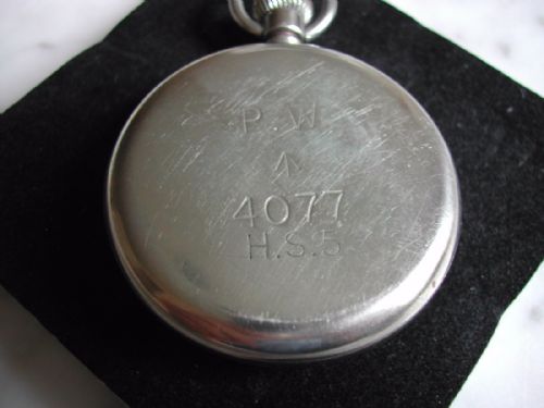 WW1 BRITISH ROYAL NAVAL ISSUE POCKET WATCH NO 4077 CIRCA 1916 - ADDITIONAL PHOTO 4