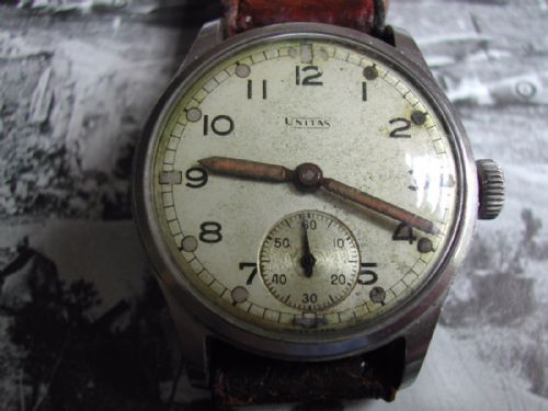 ww2 unitas atp wristwatch supplied by bravingtons circa 1940 - CATEGORY: ANTIQUE CLOCKS - DATED 1940