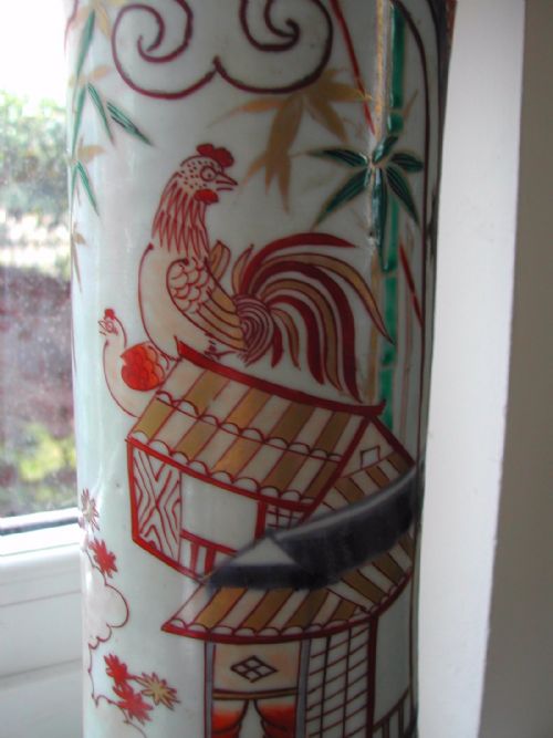 A JAPANESE LARGE IMARI ORMOLU MOUNTED TRUMPET VASE 18TH CENTRY - ADDITIONAL PHOTO 11