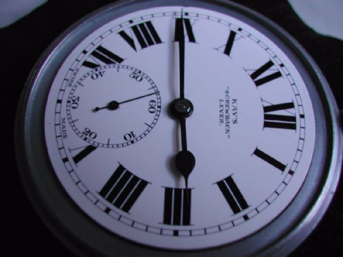 KAYS SCREWBACK LEVER POCKET WATCH WITH RAILWAY STYLE DIAL CIRCA 1920 - ADDITIONAL PHOTO 3
