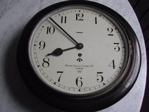 BRITISH ARMY ISSUE WALL CLOCK DATED 1952 BY SMITHS ENGLISH CLOCKS LTD LONDON - ADDITIONAL PHOTO 8