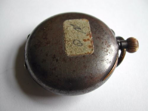 RARE PRE WW1 CENTRE SECONDS SMALL FOB WATCH AND SILVER RIMMED LEATHER STRAP CIRCA 1910 - ADDITIONAL PHOTO 7