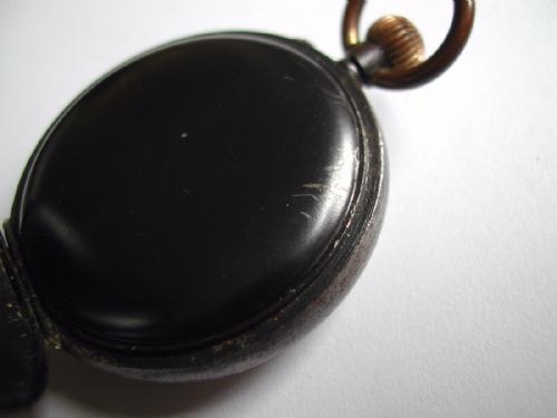RARE PRE WW1 CENTRE SECONDS SMALL FOB WATCH AND SILVER RIMMED LEATHER STRAP CIRCA 1910 - ADDITIONAL PHOTO 9