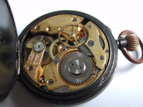 RARE PRE WW1 CENTRE SECONDS SMALL FOB WATCH AND SILVER RIMMED LEATHER STRAP CIRCA 1910 - ADDITIONAL PHOTO 10
