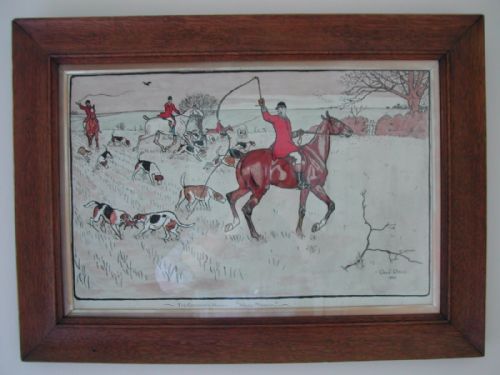 ware rabbit the critchley hunt by geo f davis dated 1903 - CATEGORY: ANTIQUE MISCELLANEOUS - DATED 1910