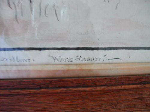WARE RABBIT THE CRITCHLEY HUNT BY GEO F DAVIS DATED 1903 - ADDITIONAL PHOTO 5