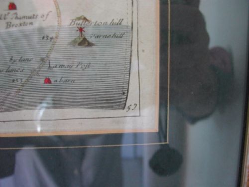 A GOOD ORIGINAL LARGE JOHN OGILBY ROAD MAP BRISTOL TO CHESTER NO 57 17TH CENTURY - ADDITIONAL PHOTO 3