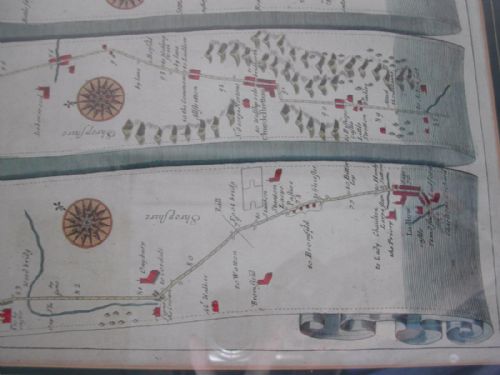 A GOOD ORIGINAL LARGE JOHN OGILBY ROAD MAP BRISTOL TO CHESTER NO 57 17TH CENTURY - ADDITIONAL PHOTO 5
