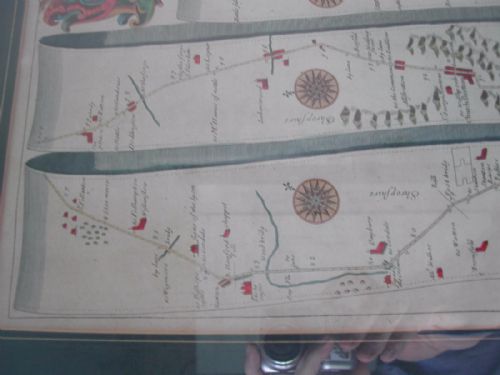 A GOOD ORIGINAL LARGE JOHN OGILBY ROAD MAP BRISTOL TO CHESTER NO 57 17TH CENTURY - ADDITIONAL PHOTO 6