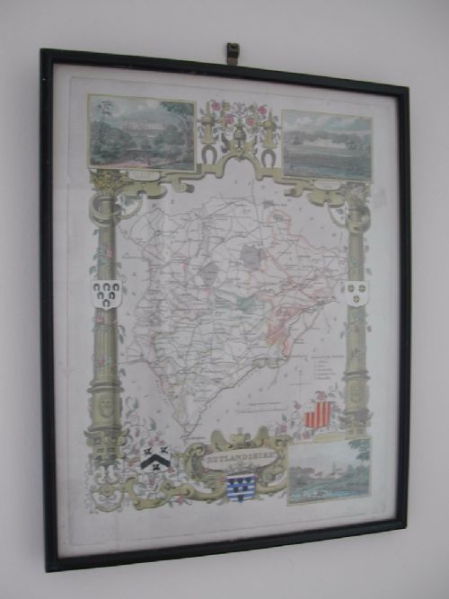 rutlandshire and good small coloured map circa 1847 - CATEGORY: ANTIQUE MISCELLANEOUS - DATED 1850