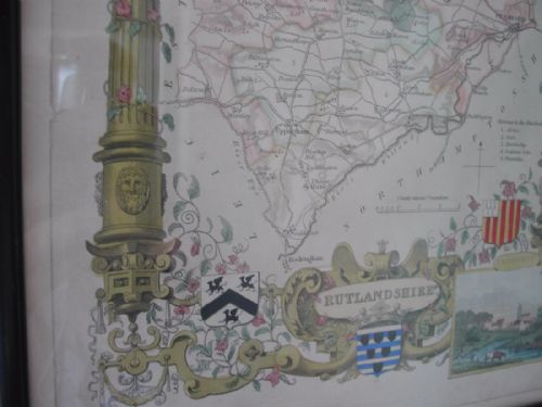 RUTLANDSHIRE AND GOOD SMALL COLOURED MAP CIRCA 1847 - ADDITIONAL PHOTO 4