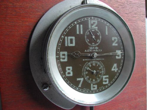 a very rare admiralty issue cockpit mounted time of trip clock by birch gaydon ltd pre ww2 - CATEGORY: ANTIQUE CLOCKS - DATED 1920