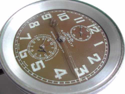 A VERY RARE ADMIRALTY ISSUE COCKPIT MOUNTED TIME OF TRIP CLOCK BY BIRCH GAYDON LTD PRE WW2 - ADDITIONAL PHOTO 9
