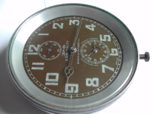 A VERY RARE ADMIRALTY ISSUE COCKPIT MOUNTED TIME OF TRIP CLOCK BY BIRCH GAYDON LTD PRE WW2 - ADDITIONAL PHOTO 11