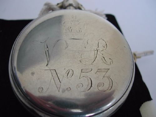 AN EXTREMELY RARE VICTORIAN ROYAL MAIL TRAIN GUARDS ISSUE POCKET WATCH NO 53 BY GILBERT BLAND CIRCA 1870 - ADDITIONAL PHOTO 2