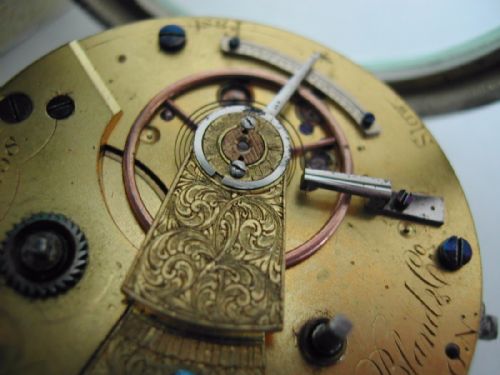 AN EXTREMELY RARE VICTORIAN ROYAL MAIL TRAIN GUARDS ISSUE POCKET WATCH NO 53 BY GILBERT BLAND CIRCA 1870 - ADDITIONAL PHOTO 8