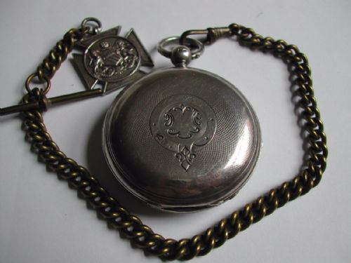rare preww1 british royal artillery issue key wound silver hunter pocket watch by rotherhams circa 1910 - CATEGORY: ANTIQUE CLOCKS - DATED 1910