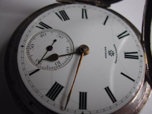 RARE PREWW1 BRITISH ROYAL ARTILLERY ISSUE KEY WOUND SILVER HUNTER POCKET WATCH BY ROTHERHAMS CIRCA 1910 - ADDITIONAL PHOTO 5