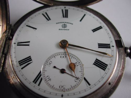 RARE PREWW1 BRITISH ROYAL ARTILLERY ISSUE KEY WOUND SILVER HUNTER POCKET WATCH BY ROTHERHAMS CIRCA 1910 - ADDITIONAL PHOTO 6