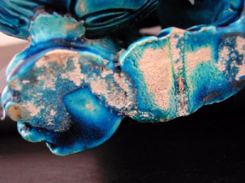 A FINE LARGE JAPANESE TURQUOISE GLAZED FIGURE OF A SHISHI LATE 19TH CENTURY - ADDITIONAL PHOTO 7