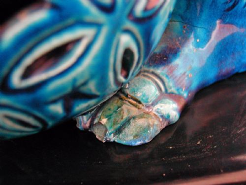 A FINE LARGE JAPANESE TURQUOISE GLAZED FIGURE OF A SHISHI LATE 19TH CENTURY - ADDITIONAL PHOTO 8