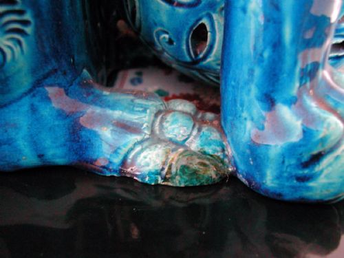 A FINE LARGE JAPANESE TURQUOISE GLAZED FIGURE OF A SHISHI LATE 19TH CENTURY - ADDITIONAL PHOTO 9