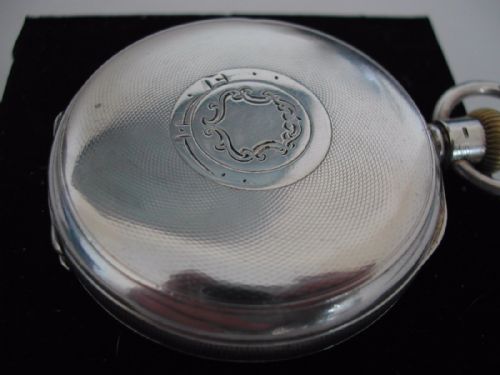 RAILWAY DESIGN WALTHAM HEAVY SILVER CASED POCKET WATCH CIRCA 1910 - ADDITIONAL PHOTO 5
