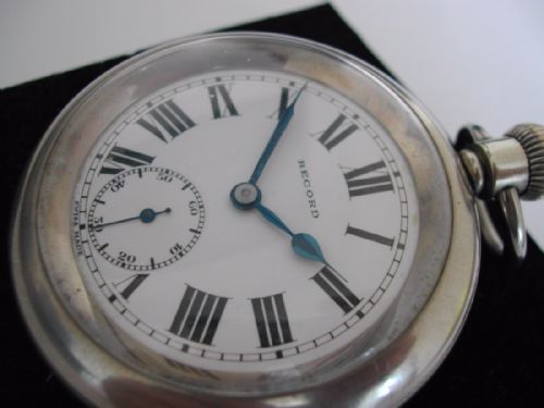 LMS STATION MASTER OR GUARDS RAILWAY POCKET WATCH NO 16192 BY RECORD PRE 1948 - ADDITIONAL PHOTO 1