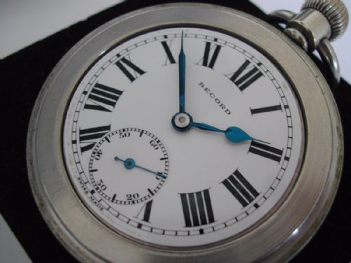 LMS STATION MASTER OR GUARDS RAILWAY POCKET WATCH NO 16192 BY RECORD PRE 1948 - ADDITIONAL PHOTO 3