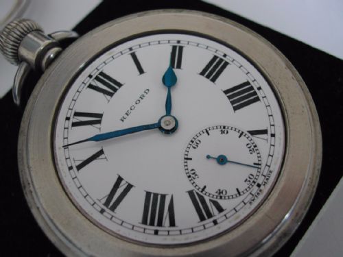 LMS STATION MASTER OR GUARDS RAILWAY POCKET WATCH NO 16192 BY RECORD PRE 1948 - ADDITIONAL PHOTO 4