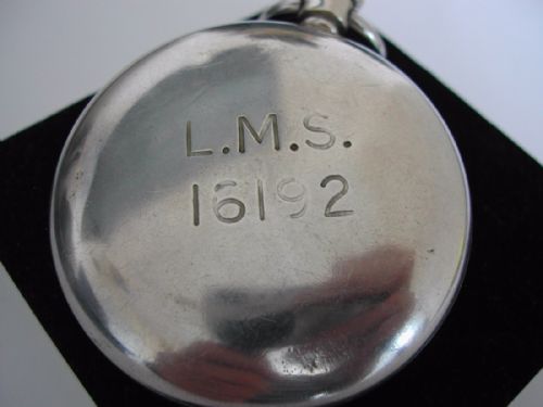 LMS STATION MASTER OR GUARDS RAILWAY POCKET WATCH NO 16192 BY RECORD PRE 1948 - ADDITIONAL PHOTO 5