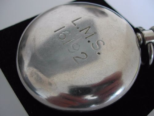 LMS STATION MASTER OR GUARDS RAILWAY POCKET WATCH NO 16192 BY RECORD PRE 1948 - ADDITIONAL PHOTO 6