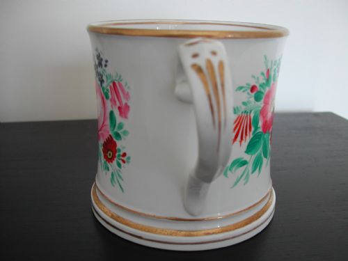 ENGLISH FLOWER AND VERSE DECORATED MUG ASSIGNED TO THE REV C J ATHERTON SECOND HALF 19TH CENTURY - ADDITIONAL PHOTO 1